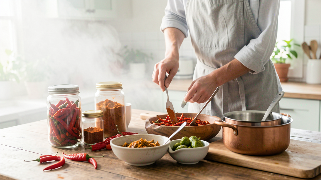 Editorial image illustrating Crafting Chili Powder Without a Machine: 3 Reliable Drying Methods