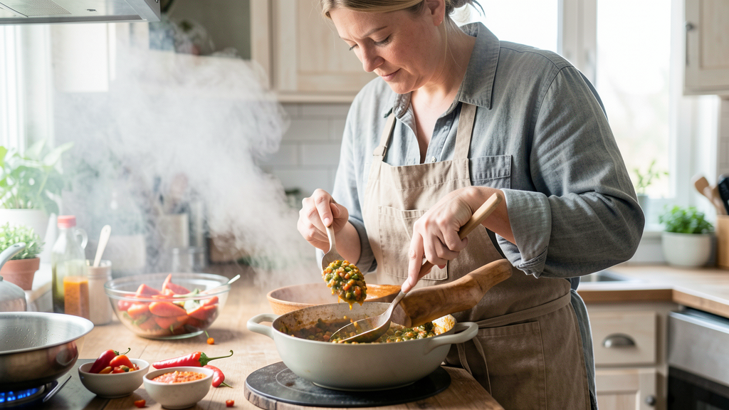Editorial image illustrating 4 Store-Bought Salsas That Double as Instant Pasta Sauce Bases