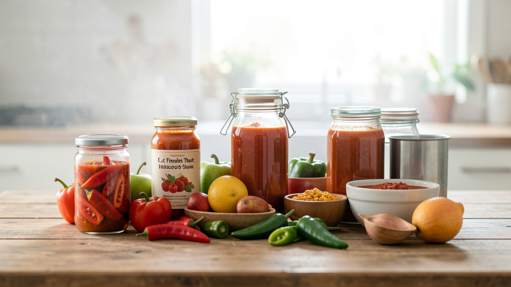 Editorial image illustrating 7 Fruits That Cut Through the Acidity of a Habanero Sauce