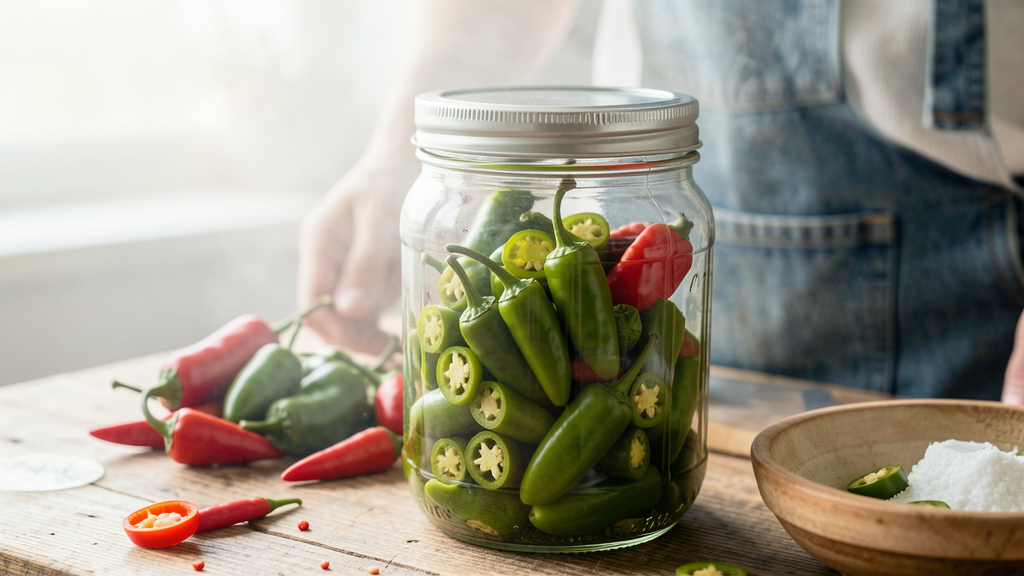 Photographic detail related to The Calcium Chloride Method for Crisp Canned Jalapeños