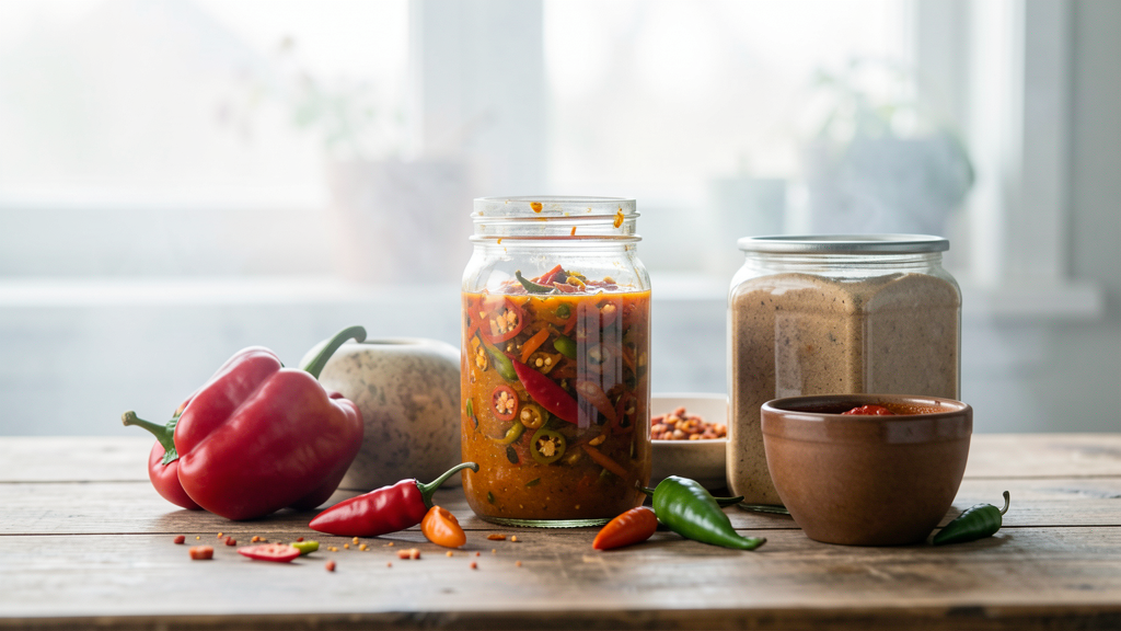 Photographic detail related to Making Your First Fermented Pepper Mash: The 3-Step Air-Lock Method