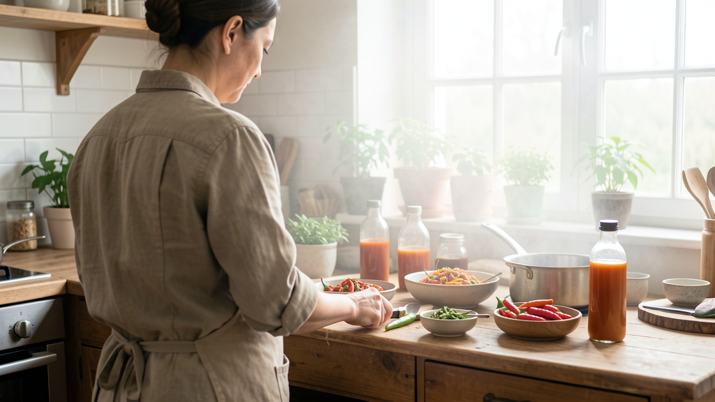 Editorial image illustrating The Density Problem: Why Your Chili Oil Separates and How to Fix It